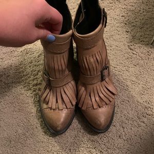 Free people tan booties